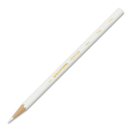 Sanford Sanford Verithin Colored Pencils, White Lead, White Barrel, 12/Dozen 2429
